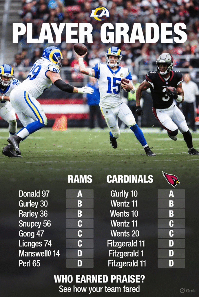 Los Angeles Rams vs Arizona Cardinals Match Player Stats
