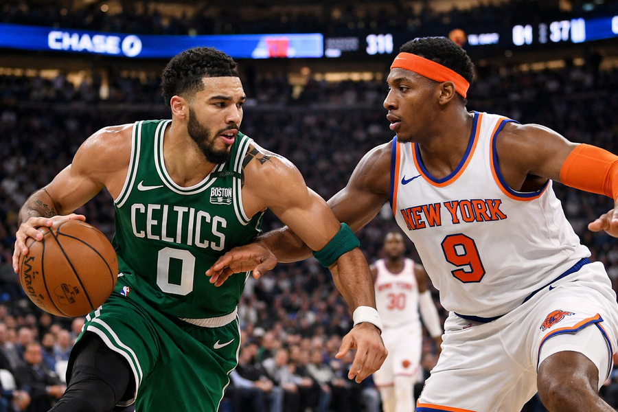 Boston Celtics vs Knicks match player stats feature image