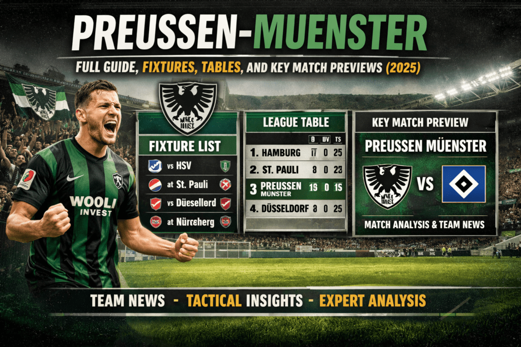 Preussen-Muenster: Full Guide, Fixtures, Tables, and Key Match Previews (2025)