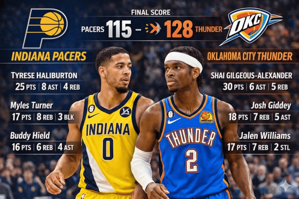 Indiana Pacers vs Oklahoma City Thunder Match Player Stats – Complete Breakdown