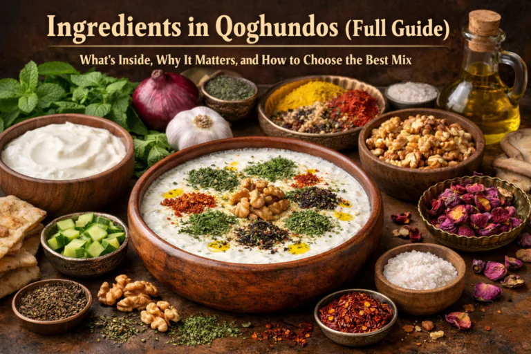 Ingredients in Qoghundos