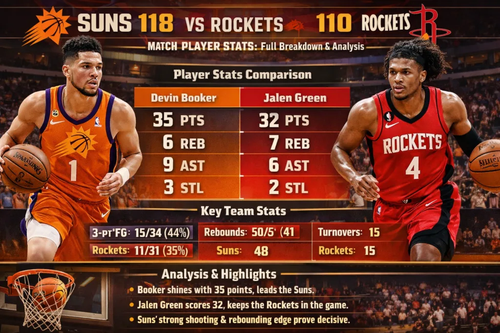 Phoenix Suns vs Houston Rockets Match Player Stats: Full Breakdown & Analysis