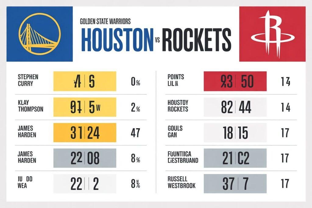 Golden State Warriors vs Houston Rockets Match Player Stats: Key Highlights and Numbers