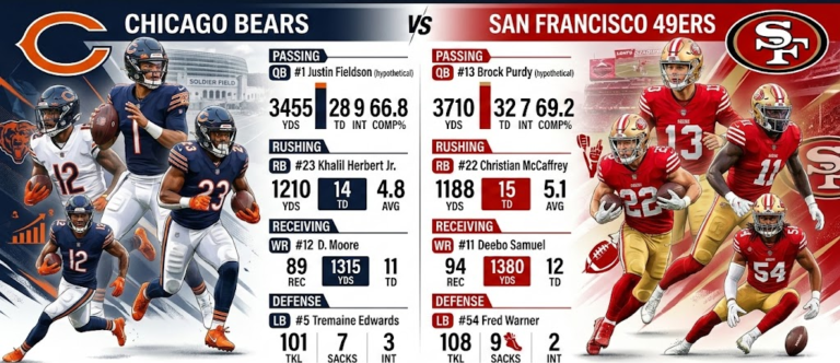 Chicago Bears vs 49ers Match Player Stats