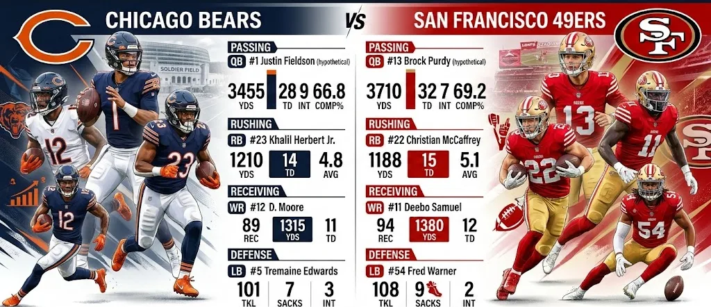 Chicago Bears vs 49ers Match Player Stats: Full 2025 Recap