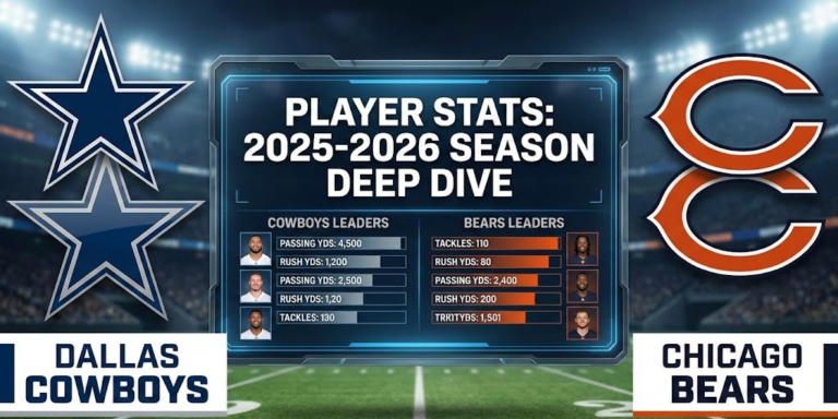 Dallas Cowboys vs Chicago Bears Match Player Stats