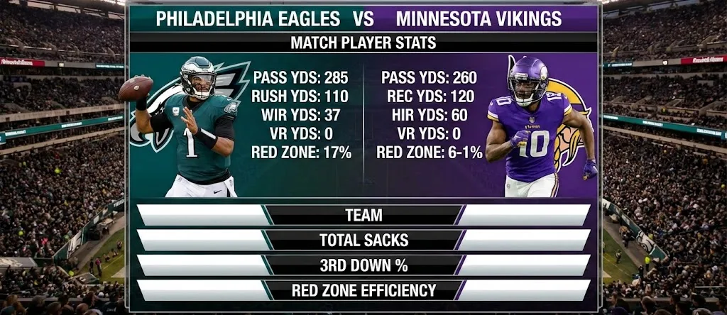 Philadelphia Eagles vs Minnesota Vikings Match Player Stats & Analysis