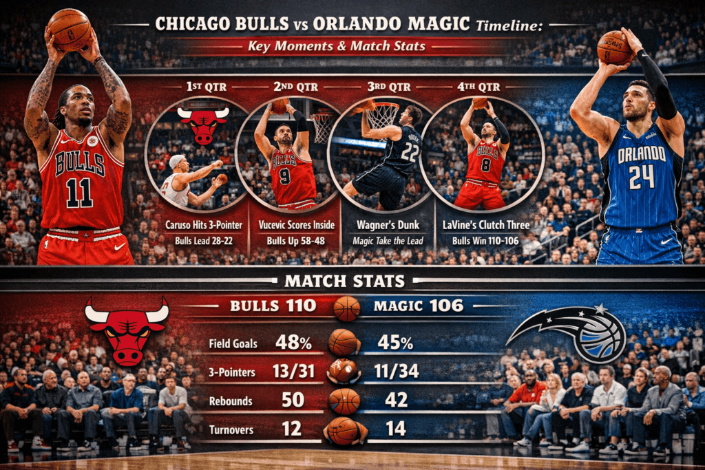 Chicago Bulls vs Orlando Magic Timeline: Key Moments & Match Stats