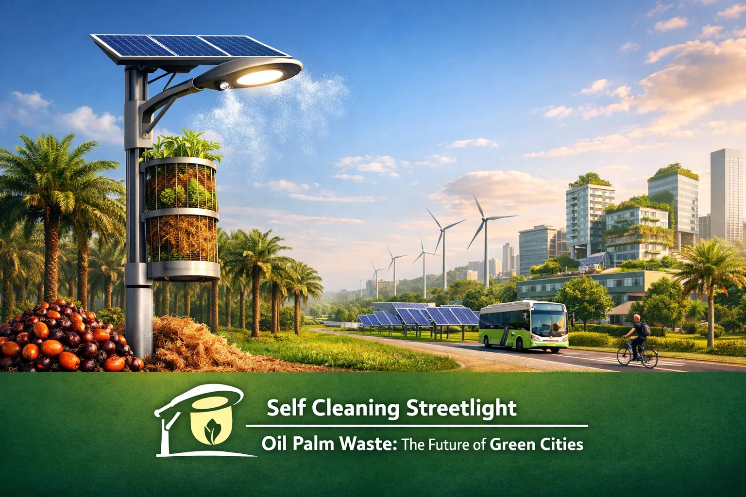 Oil Palm Self-Cleaning Street Light Project