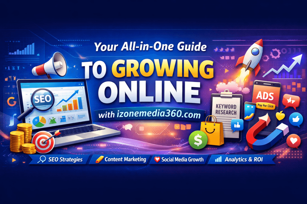 Your All-in-One Guide to Growing Online with izonemedia360.com