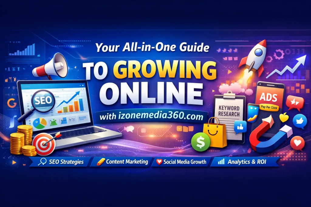 Your All-in-One Guide to Growing Online with izonemedia360.com
