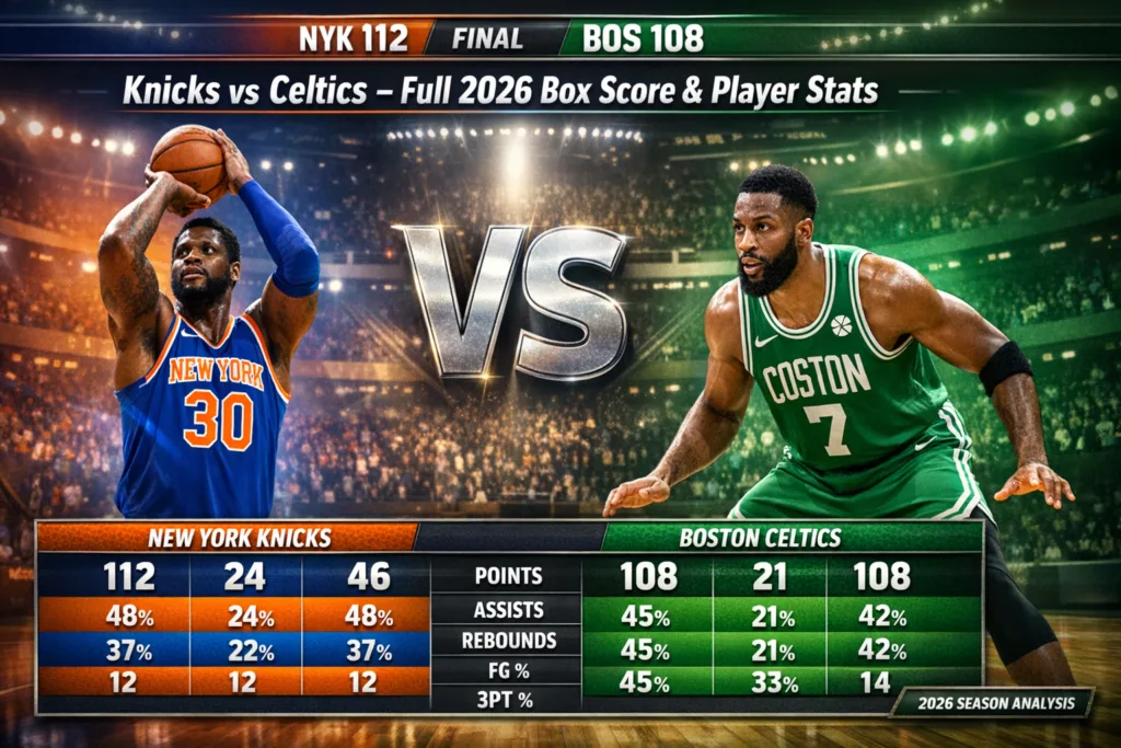 Knicks vs Boston Celtics Match Player Stats: Full 2026 Box Score & Analysis