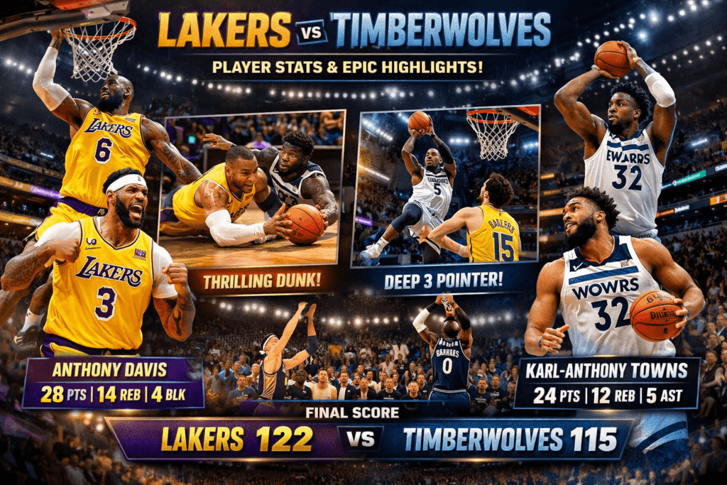 Spectacular Lakers vs Timberwolves Match Player Stats and Amazing Highlights