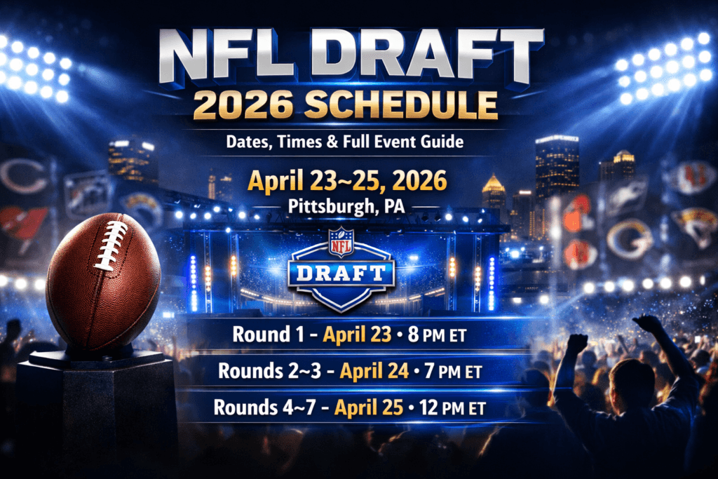 When is the NFL Draft 2026? Dates, Times, and Full Schedule