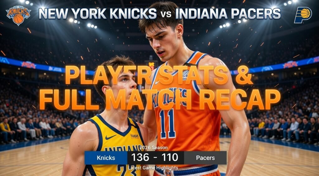 Knicks vs Pacers Match Player Stats & Game Highlights