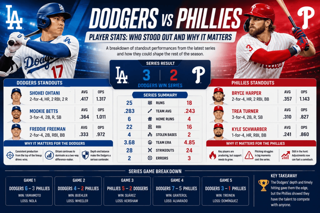 Dodgers vs Phillies Player Stats: Who Stood Out and Why It Matters