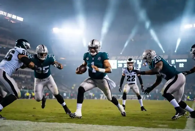 Las Vegas Raiders vs Philadelphia Eagles Match Player Stats