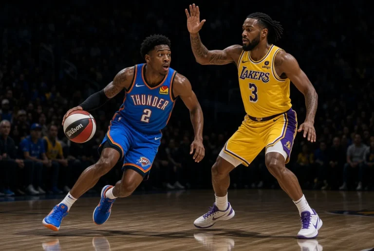 Oklahoma City Thunder vs Lakers Match Player Stats